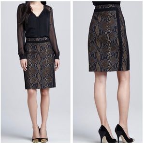 Diane Von Furstenberg Marta Python Pencil Skirt